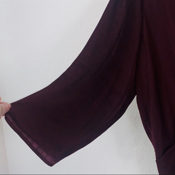 1. State plum peplum surprise 3/4 sleeve blouse burgundy wine size XXL - Picture 11 of 12
